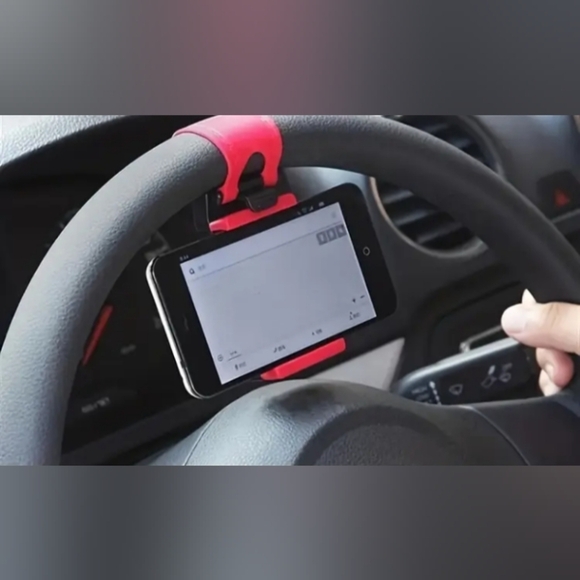 BIG BOOM® Universal Car Steering Wheel Bike Clip Mount Holder for Cellphone Pink - Picture 6 of 13